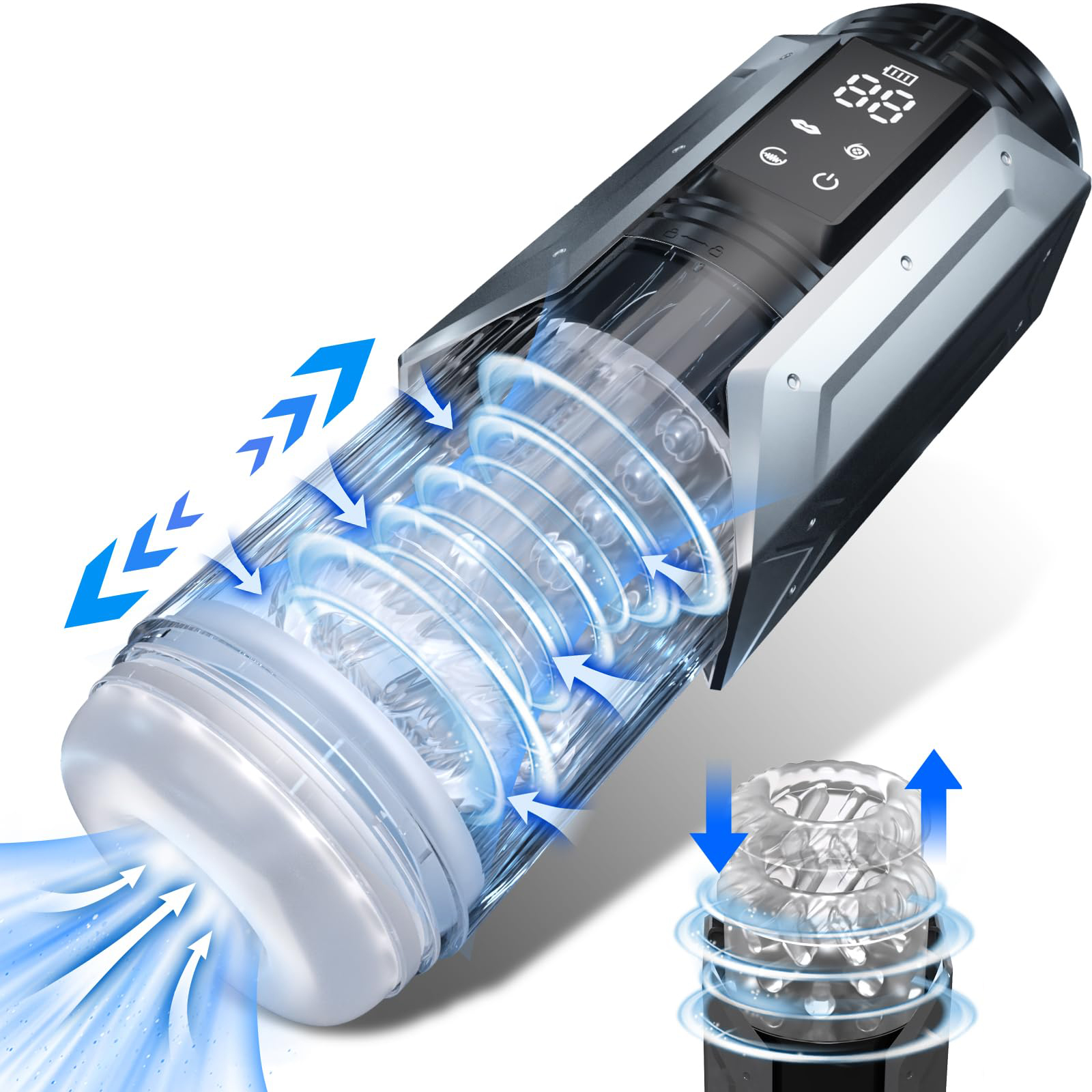 Wellness X - Automatic Realistic Vaginas Male Masturbator with